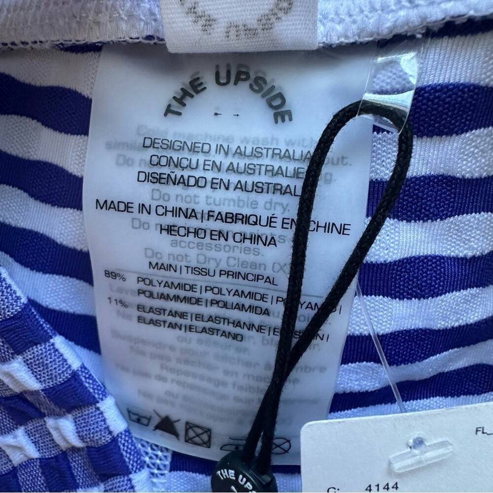 Anthropologie The Upside Blue Masilda Gingham Leggings NEW - Picture 7 of 8